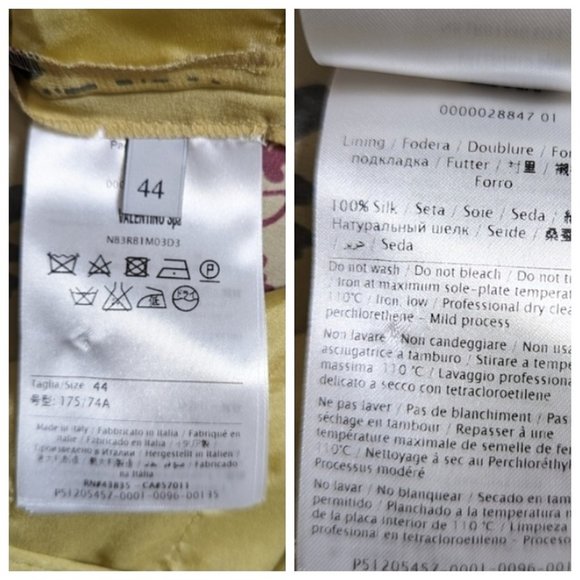 Valentino Floral Print Silk Wide Leg Pants New with Tags IT 44  US 8 NWT - Picture 7 of 15